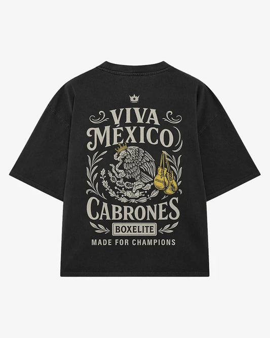 BOXELITE Premium T - Shirt - Viva Mexico Cabrones Navy